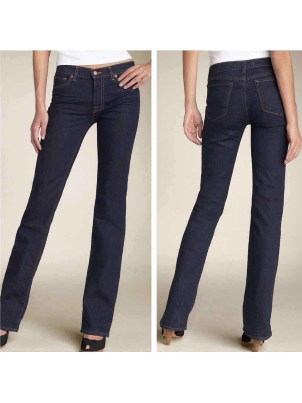 J Brand Indigo Dark Wash Denim 4 Way Stretch Jeans Straight Leg